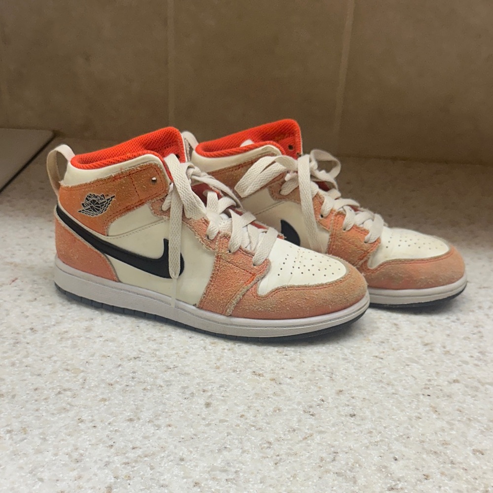 Jordan Kids High-Top Sneakers - Orange and Cream